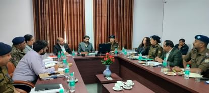UP and Uttarakhand police officers Border Meeting Held for Lok Sabha election in Kotdwar