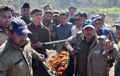 Uttarakhand: श्रीनगर में 24 घंटे में नौ लोगों पर हमला करने वाला गुलदार ढेर, किए चार फायर, एक गोली लगी Uttarakhand News Leopard who attacked nine people in 24 hours in Kirti Nagar killed By Forest Team