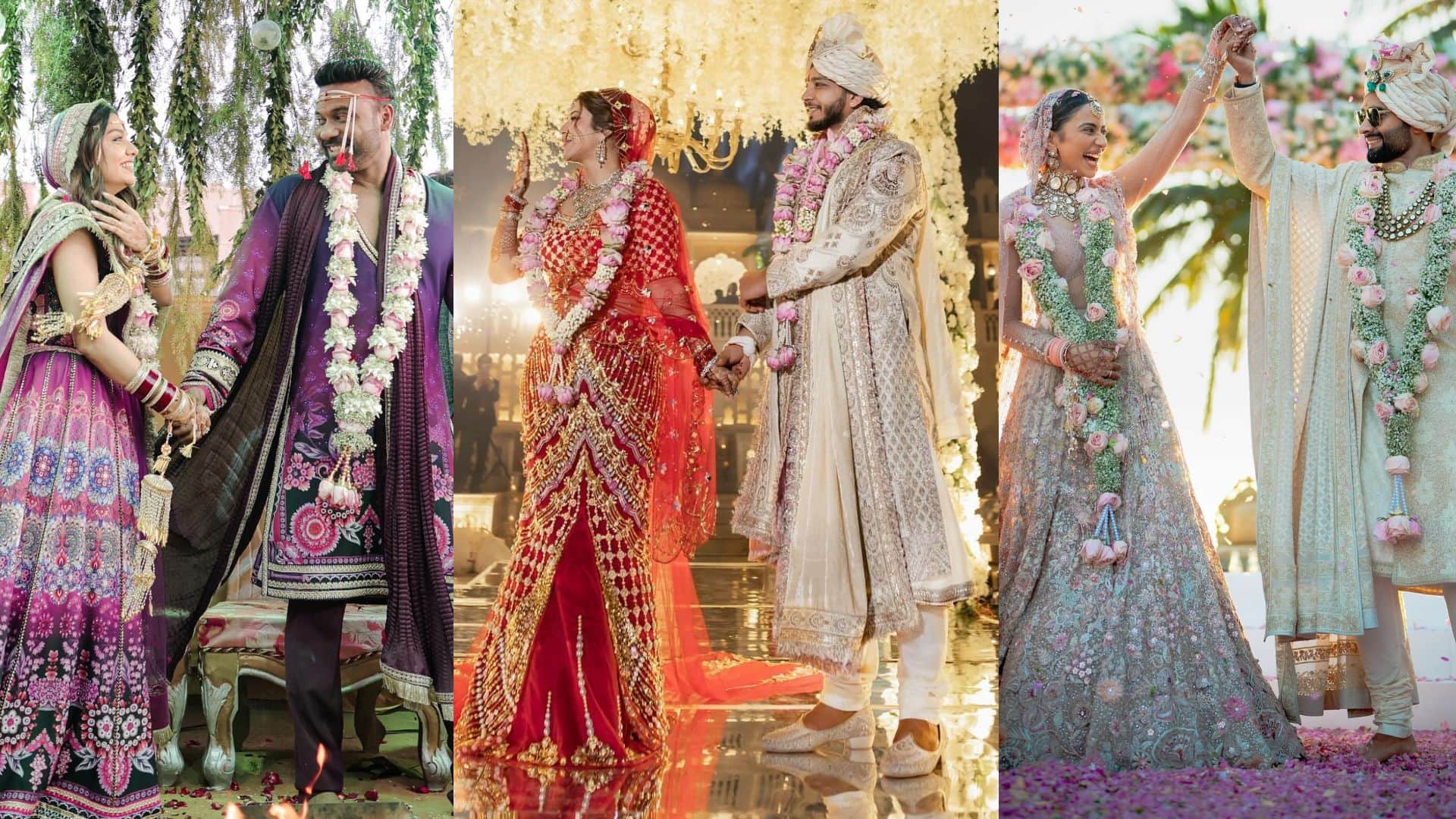 Wedding Look of Rakul preet singh divya agarwal sonarika bhadoria