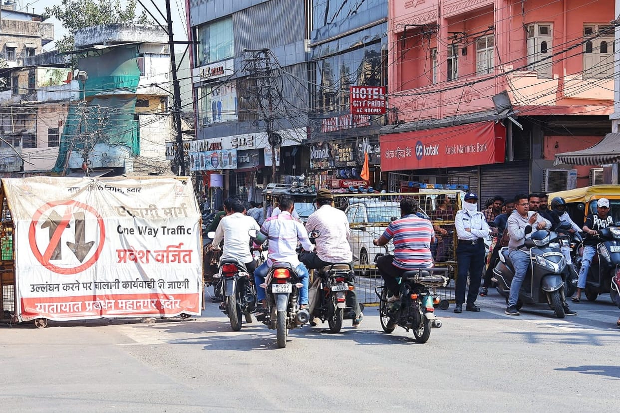 Indore News: Indore's MG Road and Jawahar Marg declared one way