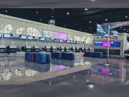 New look of Lucknow airport terminal three.