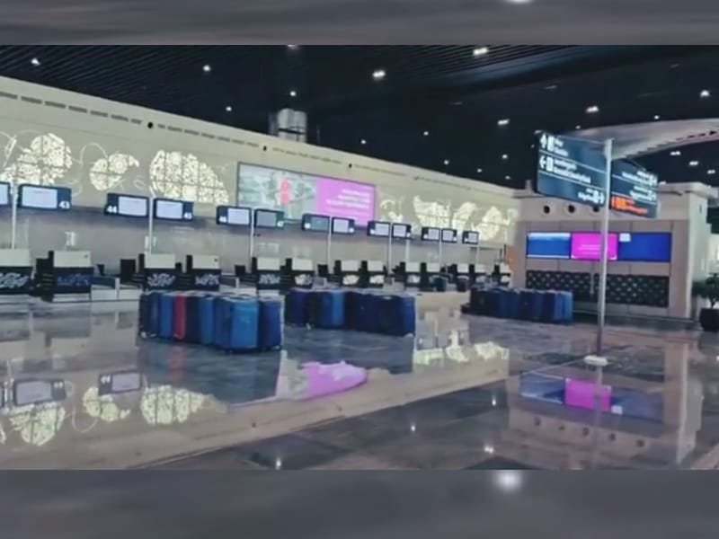 New look of Lucknow airport terminal three.