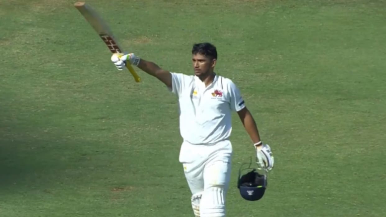 Ranji Trophy Sarfaraz brother Musheer Khan scored his first century in Ranji Pujara and Rahane failed