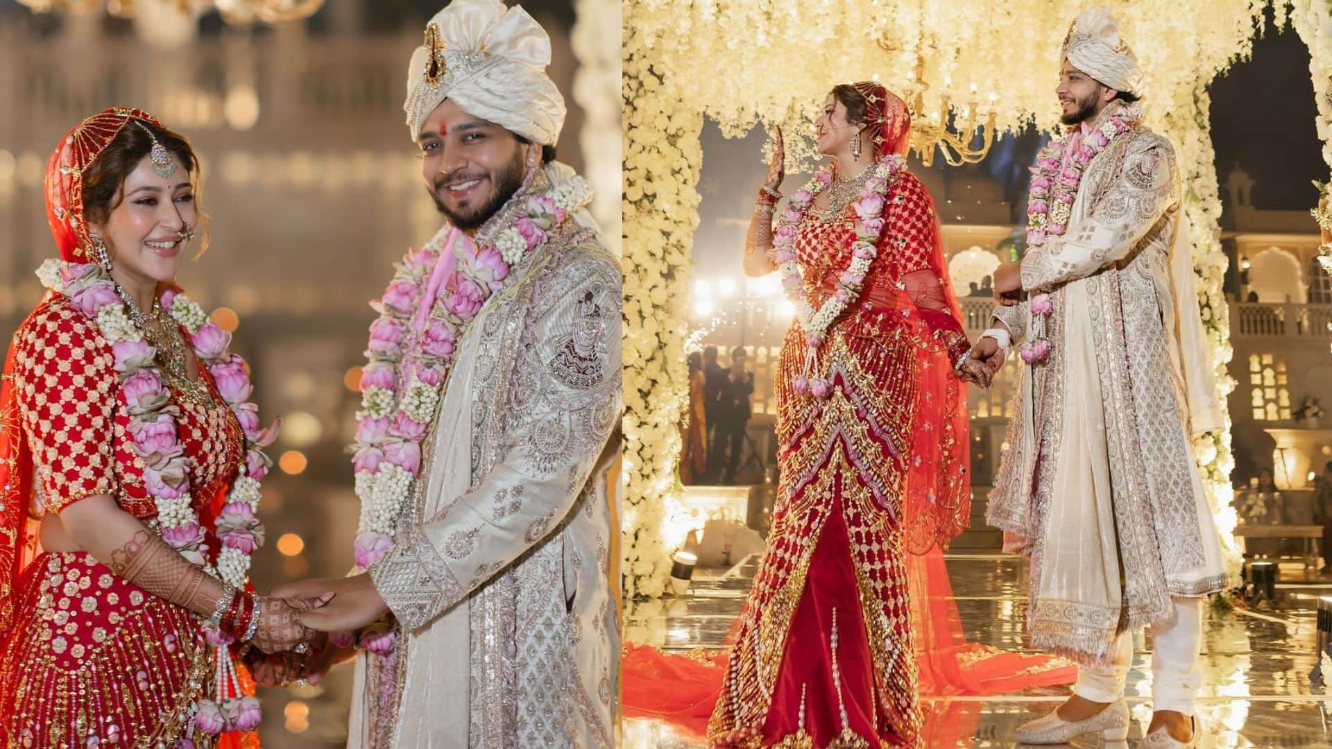 Sonarika Bhadoria Wedding lehenga look sonarika bhadoria vikas parashar wedding photos