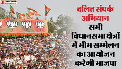 UP Politics: BJP started Dalit Basti Sampark Abhiyan on Friday and Saturday