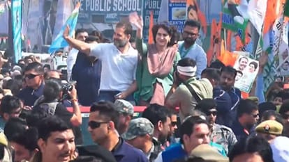 Bharat Jodo Nyay Yatra: Rahul caressed Priyanka, said- love has to shown, hatred should not be allowed spread
