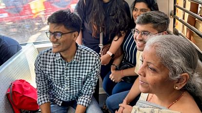 Finance Minister Nirmala Sitharaman takes Mumbai local train, interacts with commuters See Pictures