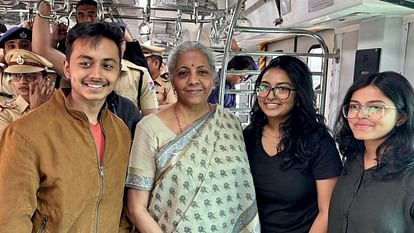 Finance Minister Nirmala Sitharaman takes Mumbai local train, interacts with commuters See Pictures