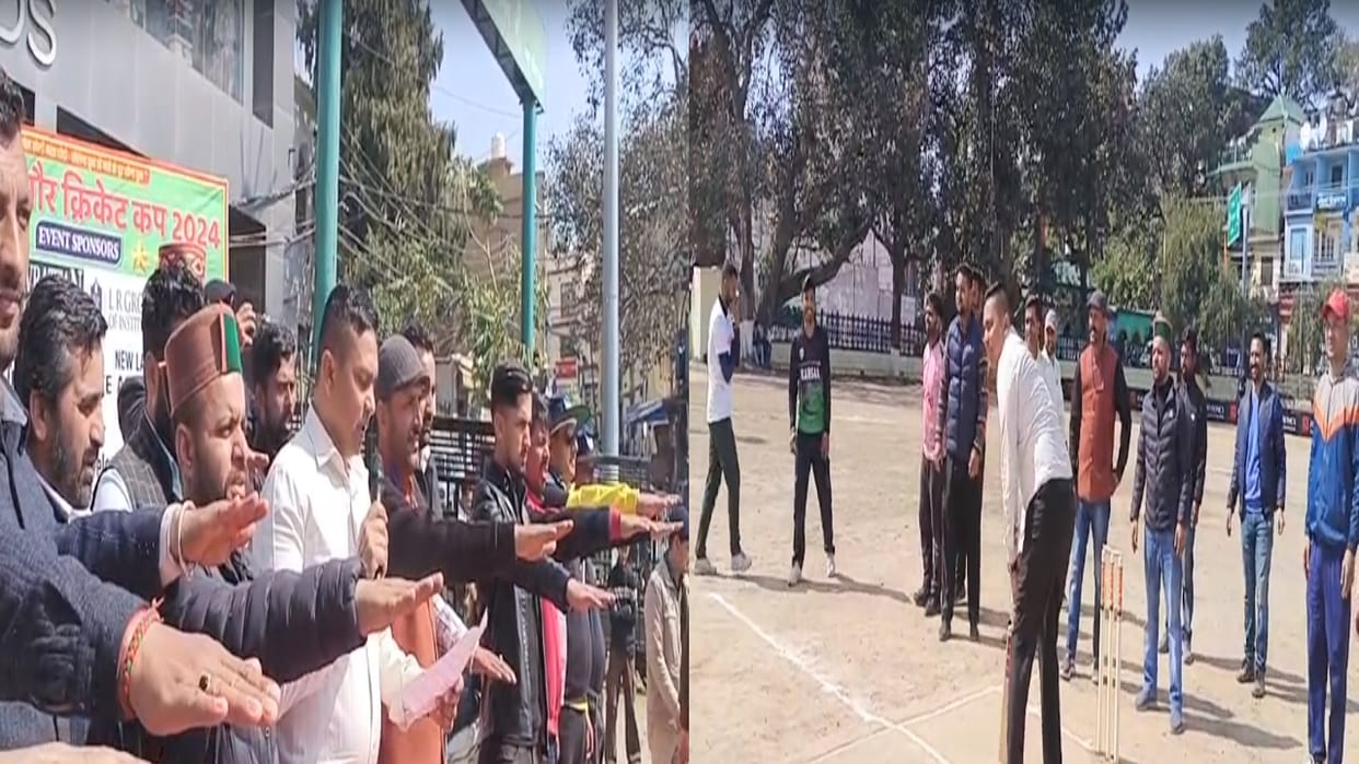 Fourth Sirmaur Cricket Cup 2024 starts in Nahan, SP Sirmaur administers oath to players to stay away from drug