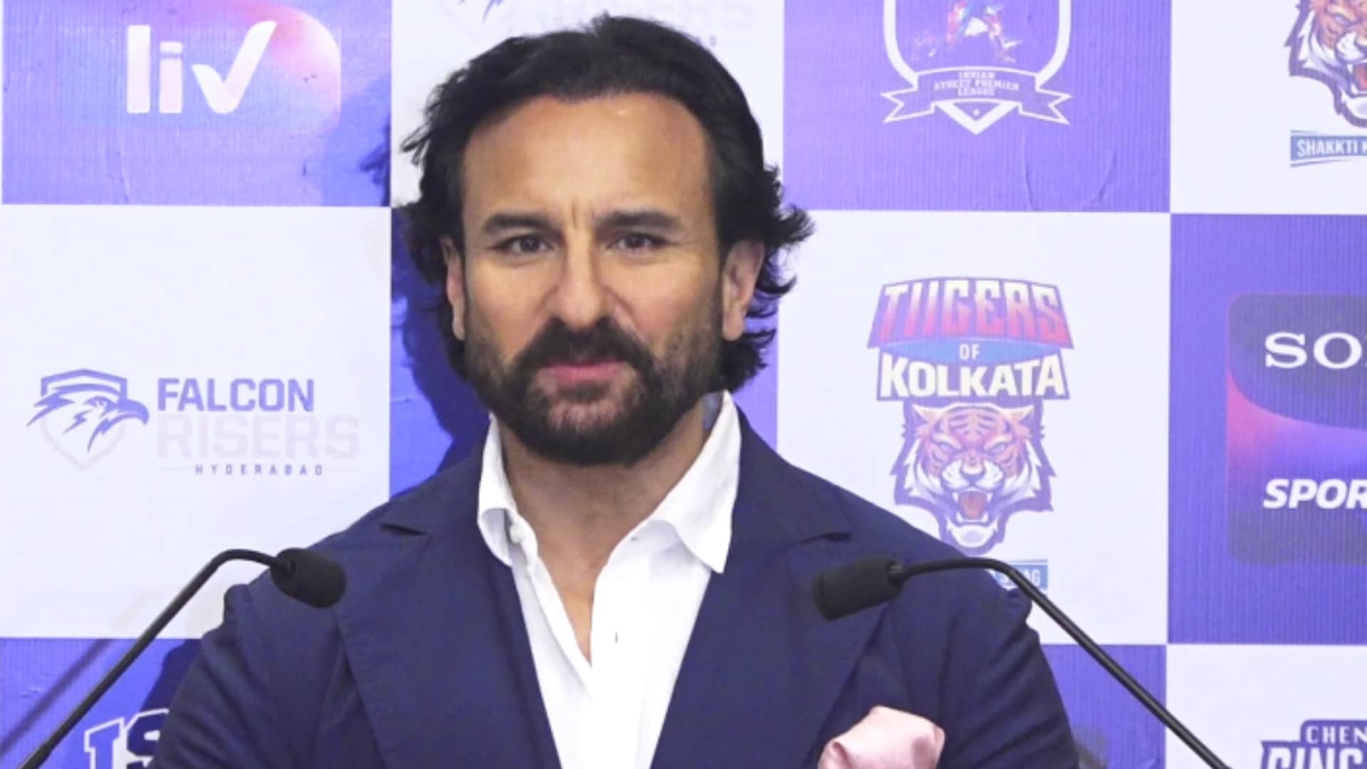 ISPL Auction Press Conferance tiger of kolkata owner Saif ali khan Manjhi mumbai Abhishek bachchan