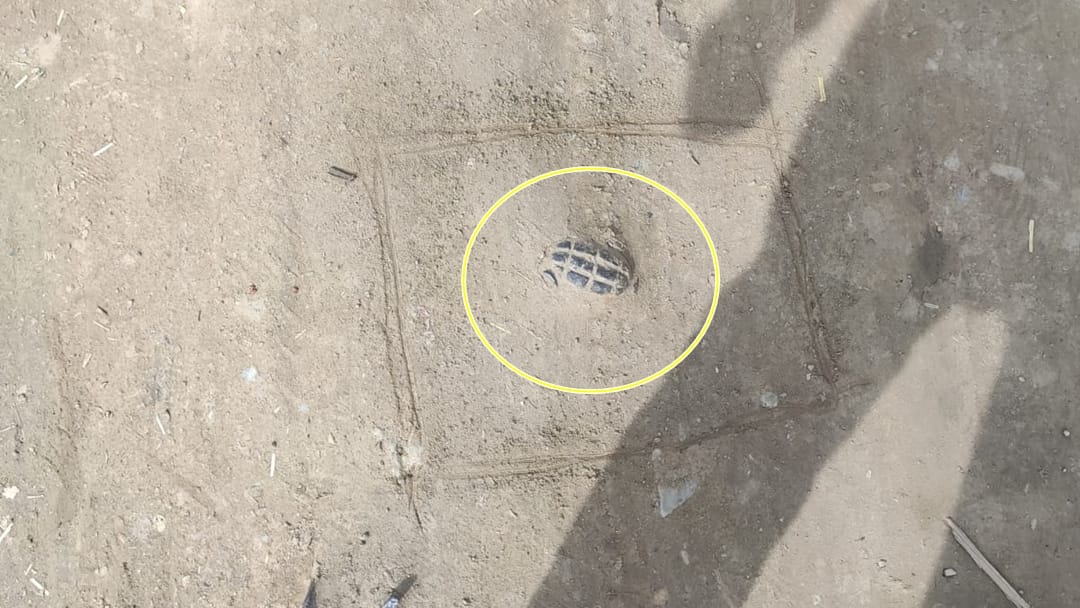 Jammu Kashmir: Old hand grenade found buried on road in Kishtwar