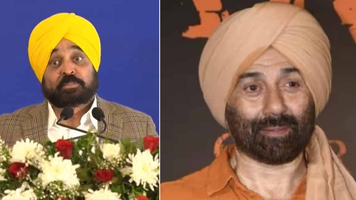 CM Bhagwant Mann targets BJP MP Sunny Deol in Pathankot