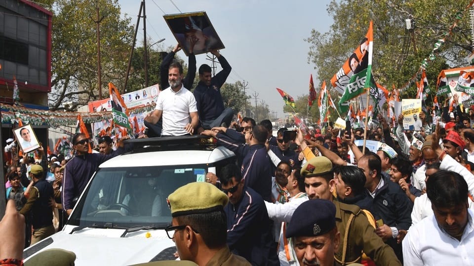 Rahul Gandhi Priyanka Gandhi Bharat Jodo Nyaya Yatra in Hathras