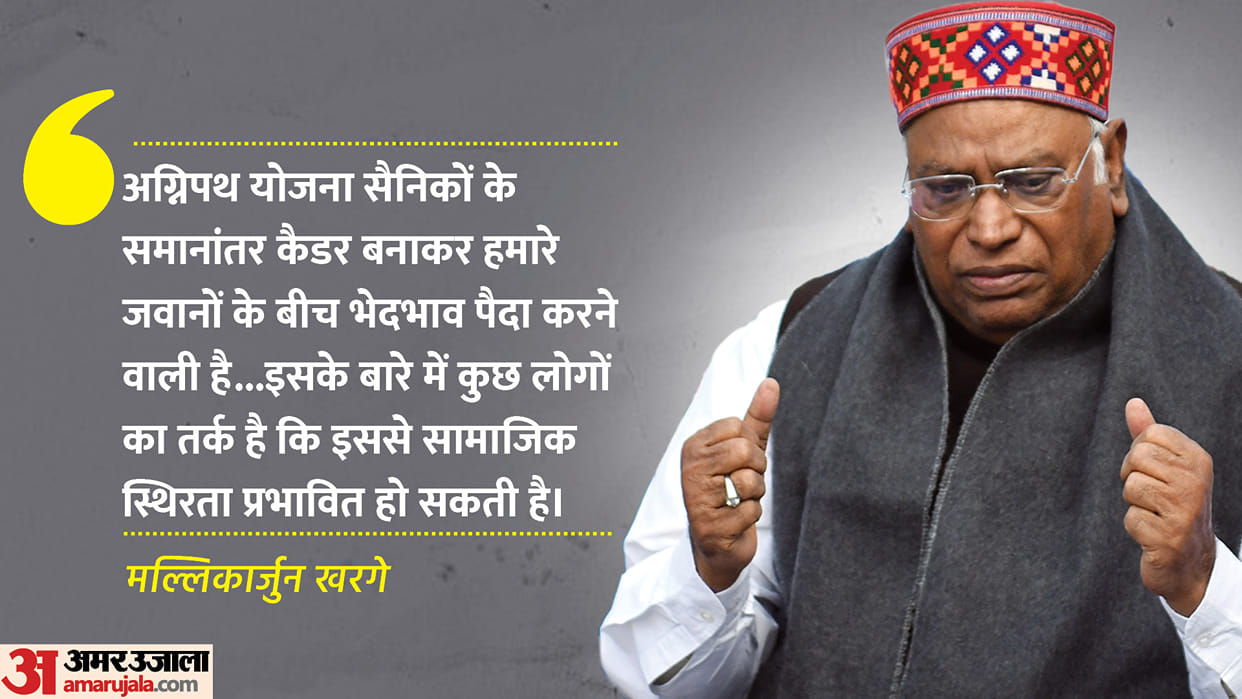 Agnipath scheme injustice to country youth congress president mallikarjun Kharge writes letter to President