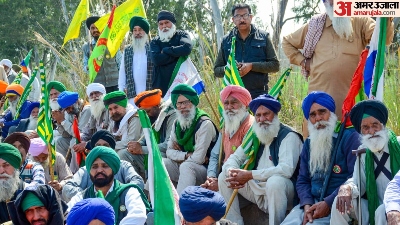 Farmer Protest Shambhu Border is turning into tent city hut like huts are being built by inserting iron pipes