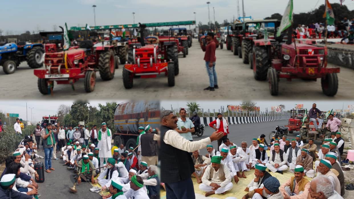 BKU Tractor Chain: Long queues of tractors, farmers says Delhi is no far