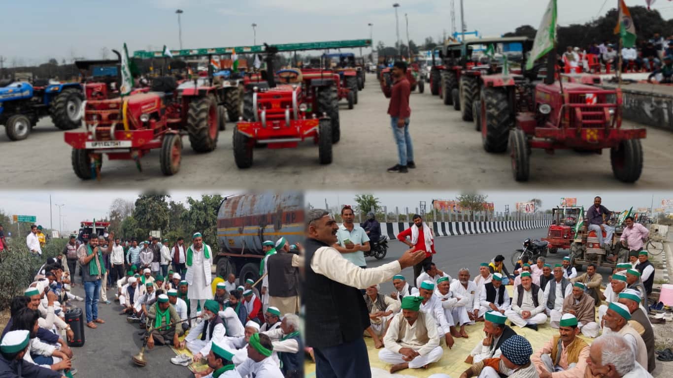 Farmers parked tractors on highway, Rakesh Tikait said BKU ready for agitation if they do not get their rights