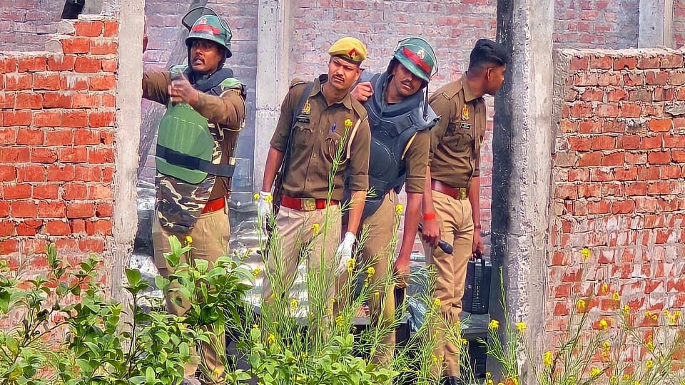 Kaushambi firecracker factory Explosion Photos Dead bodies found scattered up to 200 meters
