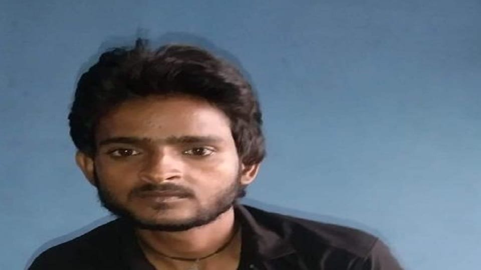Young man committed suicide by hanging himself from the fan