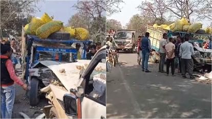 Samastipur News: Fierce car-pickup collision, one died, 8 injured; Mundan rites