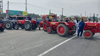 Tractor Chain: ट्रैक्टरों की लंबी कतारें, किसान बोले-दिल्ली दूर नहीं, हाईवे पर गुड़गुड़ाया हुक्का, जमी चौपाल BKU Tractor Chain: Long queues of tractors, farmers says Delhi is no far