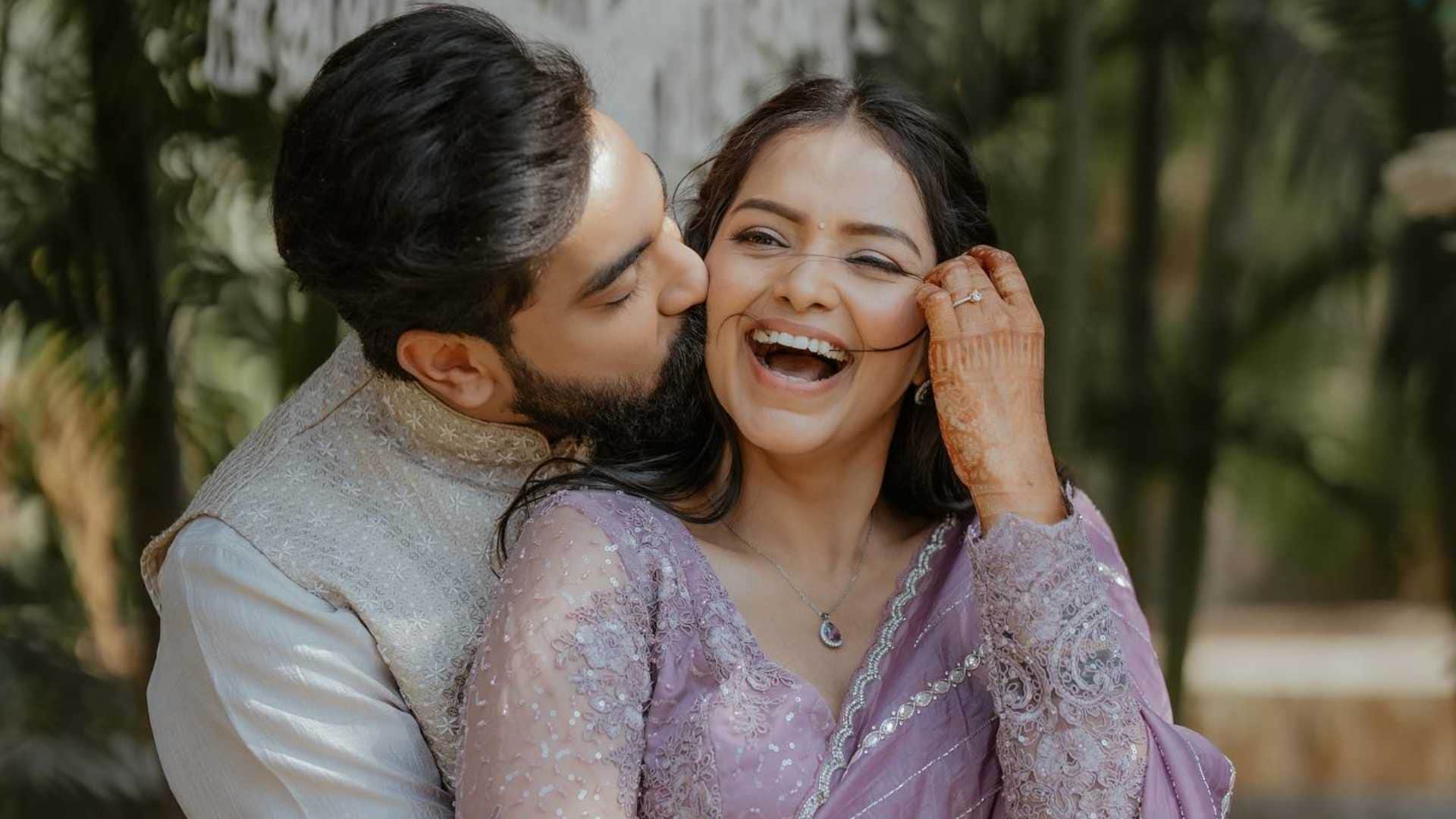 Titeeksha Tawde Siddharth Bodke Engaged Marathi television actress drishyam 2 actor dreamy pictures viral
