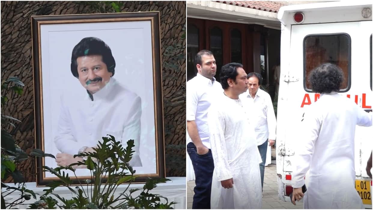 Pankaj Udhas Last Rites: Ghazal Singer body reached at residence Family Members and friends Relatives arrived