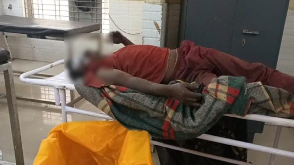 sick person was beaten fiercely by three youths of village in Korba