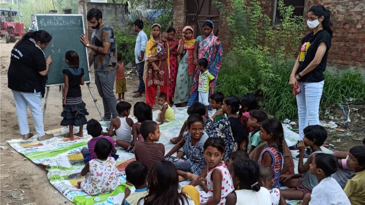 Army Serving Happiness Delivering leftover food to the needy and spreading happiness