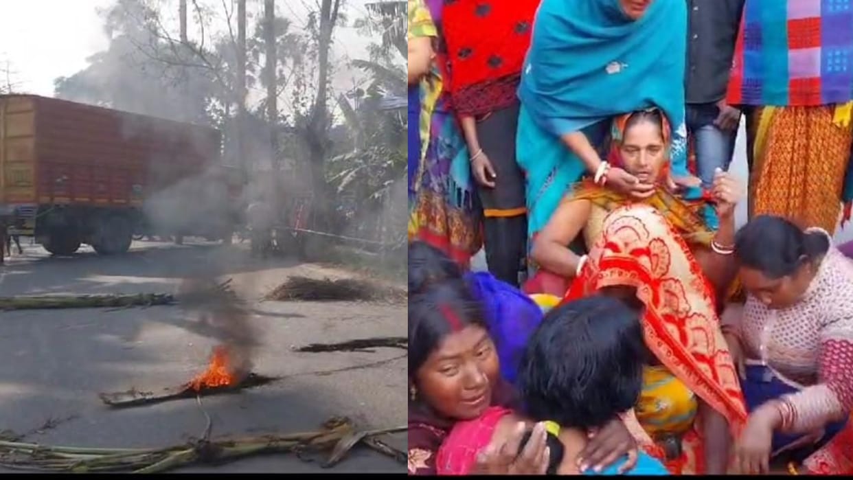 Bihar News : Deadbody found hanging behind that house in Vaishali, was missing for four days. blocked road.