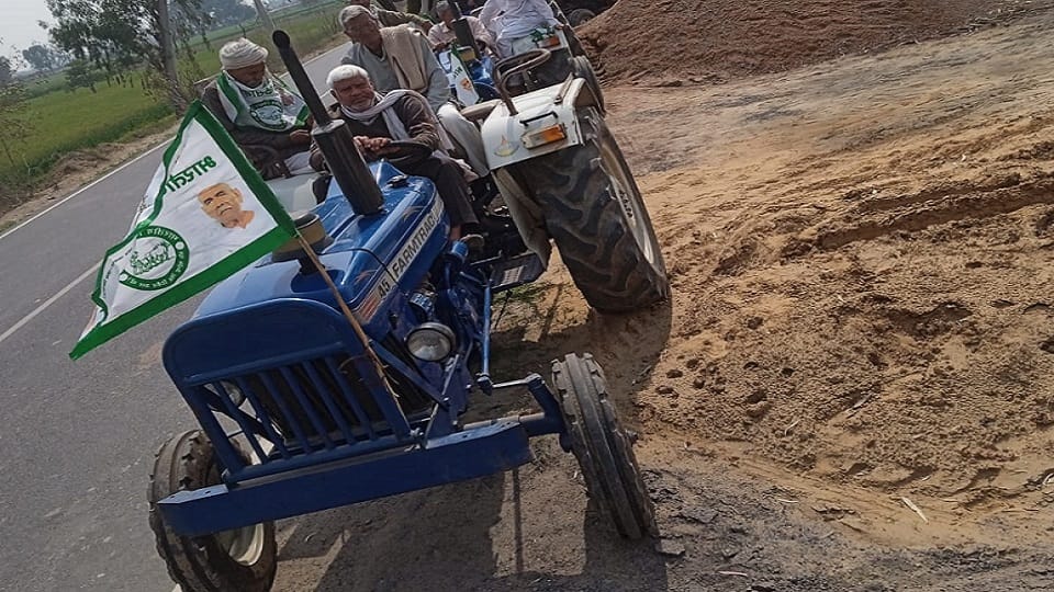 BKU workers took out tractor march