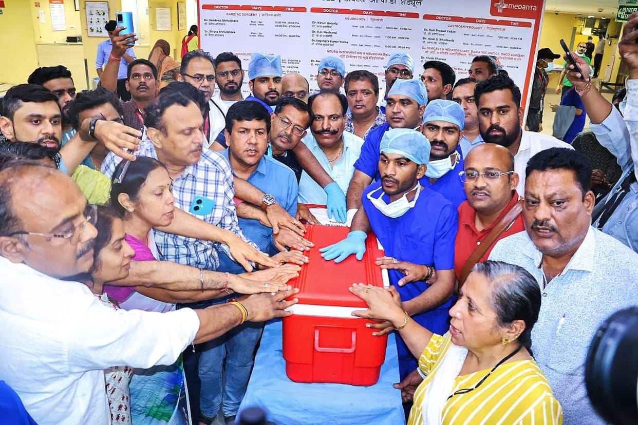 Indore: Family members of brain death woman donated organs, green corridor will be built for kidney and liver