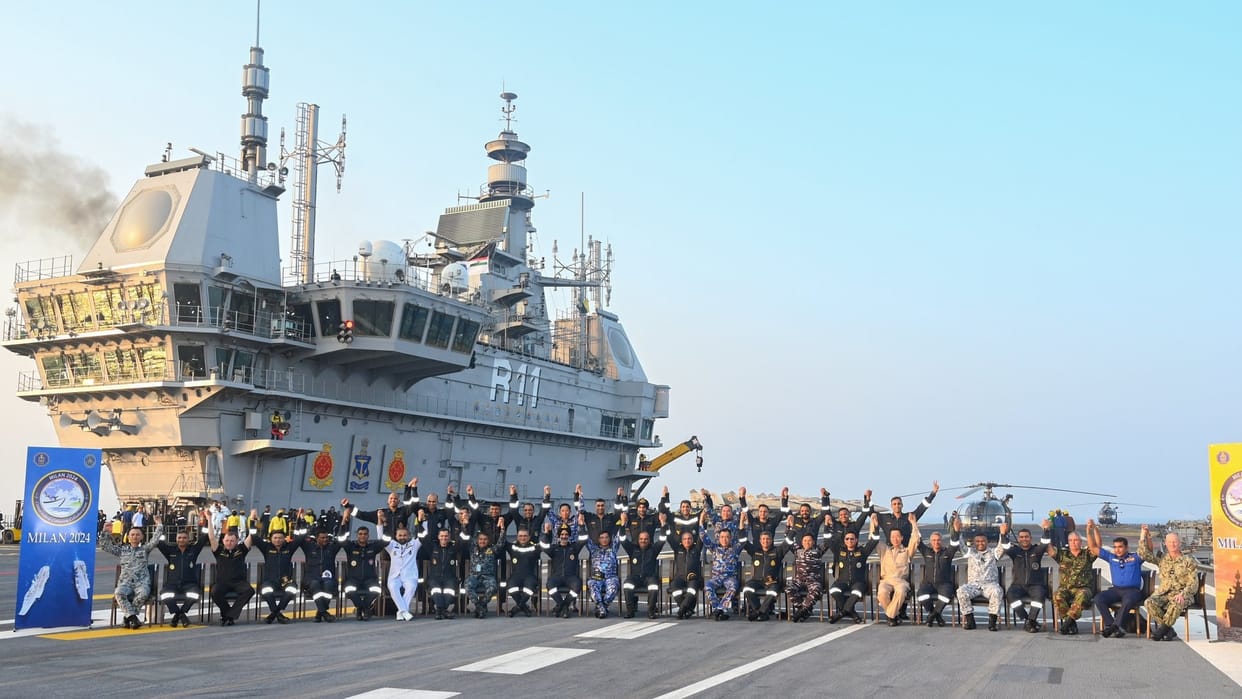 International naval exercise 'Milan-2024' concludes in Visakhapatnam, grand ceremony held on INS Vikrant