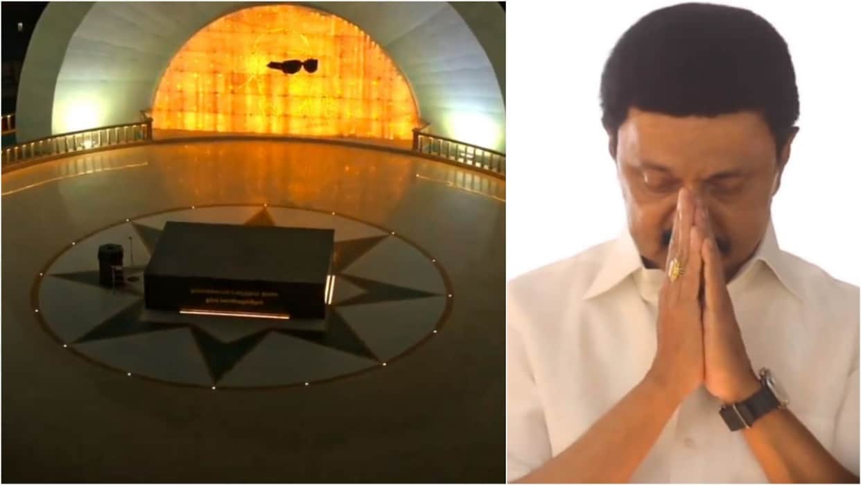 Karunanidhi Annadurai memorial inaugurated MK Stalin Marina Beach