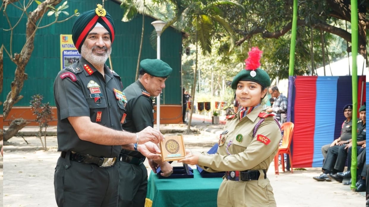 Investiture ceremony celebrated at NCC House, Kolkata, cadets of Sikkim and WB were honoured by NCC Director