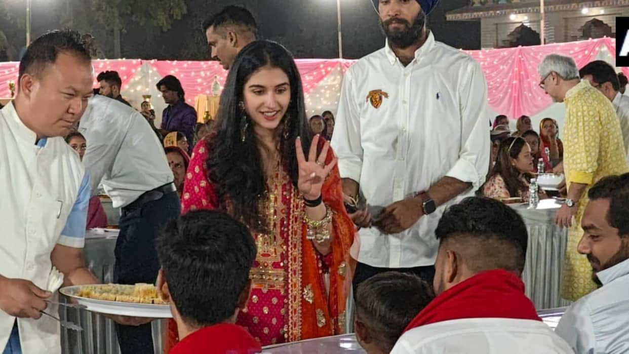 Anant Ambani Radhika Merchants pre wedding functions started with Anna Seva at the Jogwad in Jamnagar