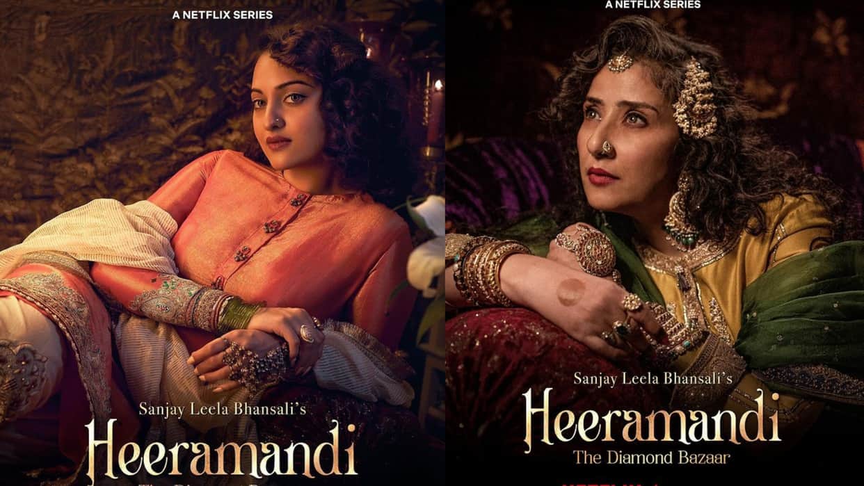 Heeramandi the Diamond bazaar sonakshi sinha aditi rao manisha Richa Chadha Sanjeeda Sheikh poster out Netflix