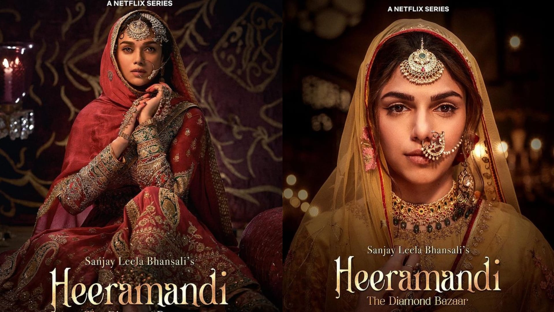 Heeramandi the Diamond bazaar sonakshi sinha aditi rao manisha Richa Chadha Sanjeeda Sheikh poster out Netflix