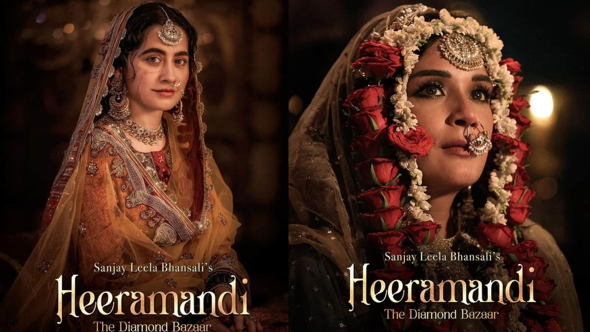 Heeramandi the Diamond bazaar sonakshi sinha aditi rao manisha Richa Chadha Sanjeeda Sheikh poster out Netflix