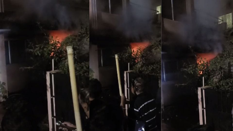 Fire broke out in engineer house in Jagdalpur
