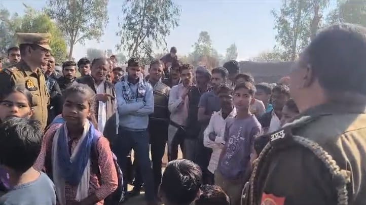 Stray cattle stopped in upper primary school premises in Hardoi, villagers said officials do not listen to req