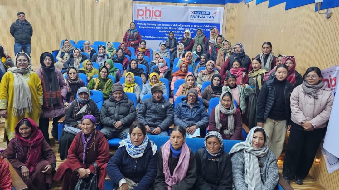ladakh news: training cum exposure visit oraganize in leh for Farmers