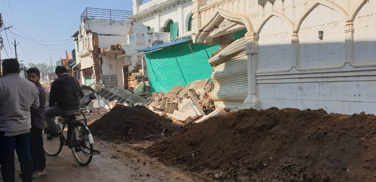 Shahdol News: The boundary wall of the Big Mosque in Sohagpur collapsed