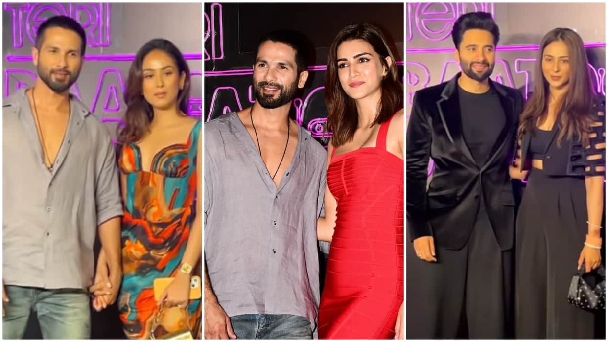 Shahid Kapoor Mira Rajput Kriti Sanon Rakul Preet Singh Attend Teri Baaton Mein Aisa Uljha Jiya Success Party