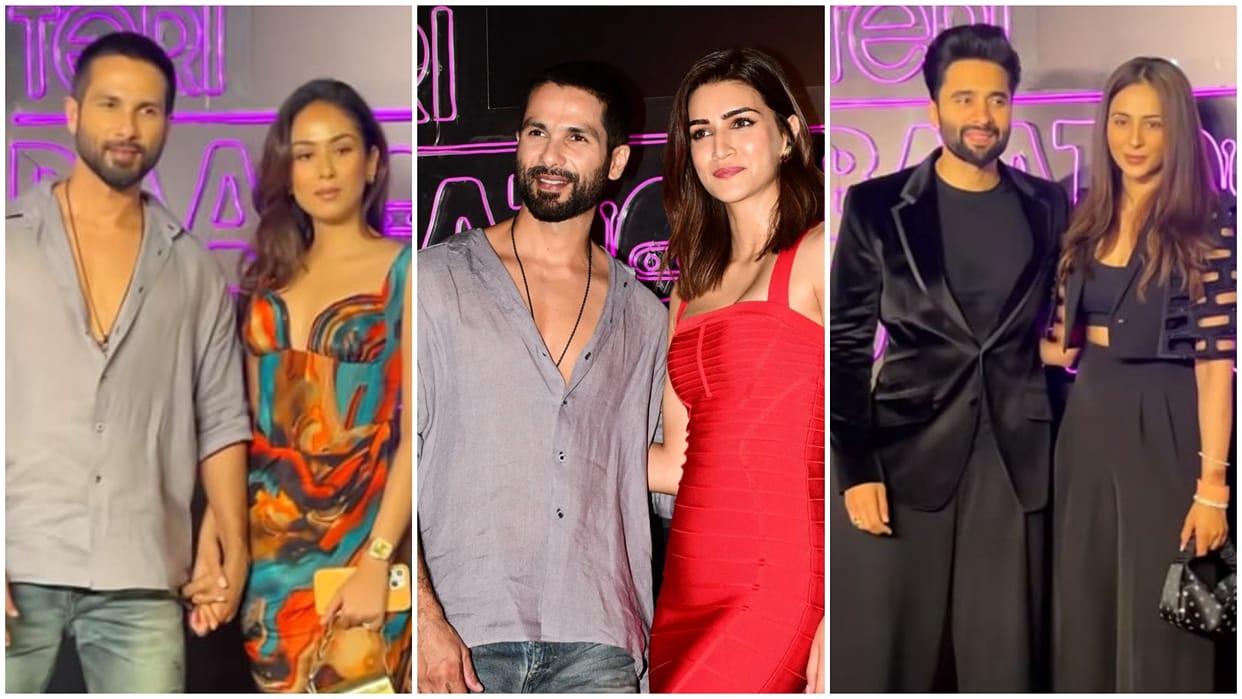 Shahid Kapoor Mira Rajput Kriti Sanon Rakul Preet Singh Attend Teri Baaton Mein Aisa Uljha Jiya Success Party