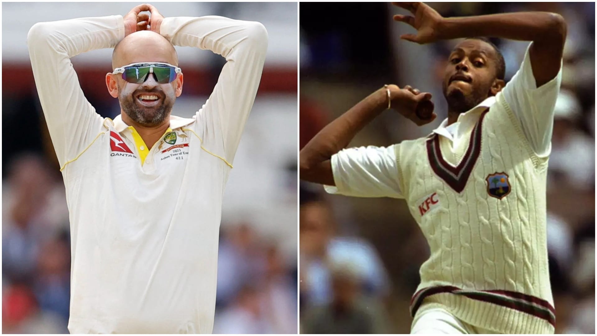 नाथन लियोन और कोर्टनी वॉल्श