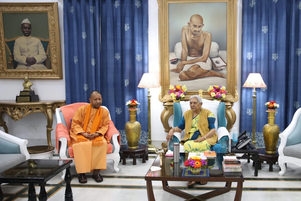 CM Yogi Adityanath meets to UP governor Anandi Ben Patel over cabinet expansion.