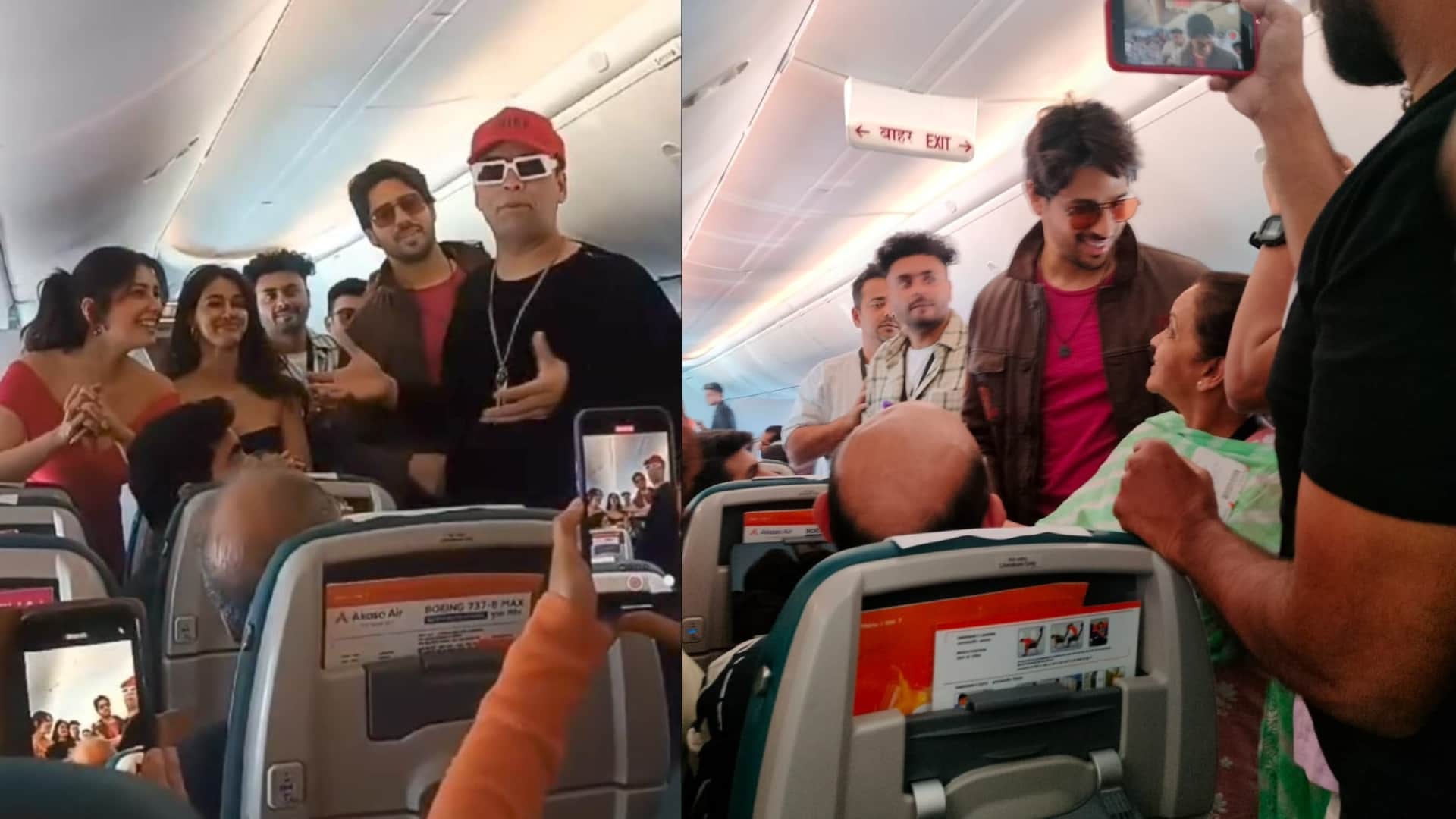Yodha Trailer launch in air flight with sidharth malhotra rashii khanna karan johar disha patani Apoorva Mehta