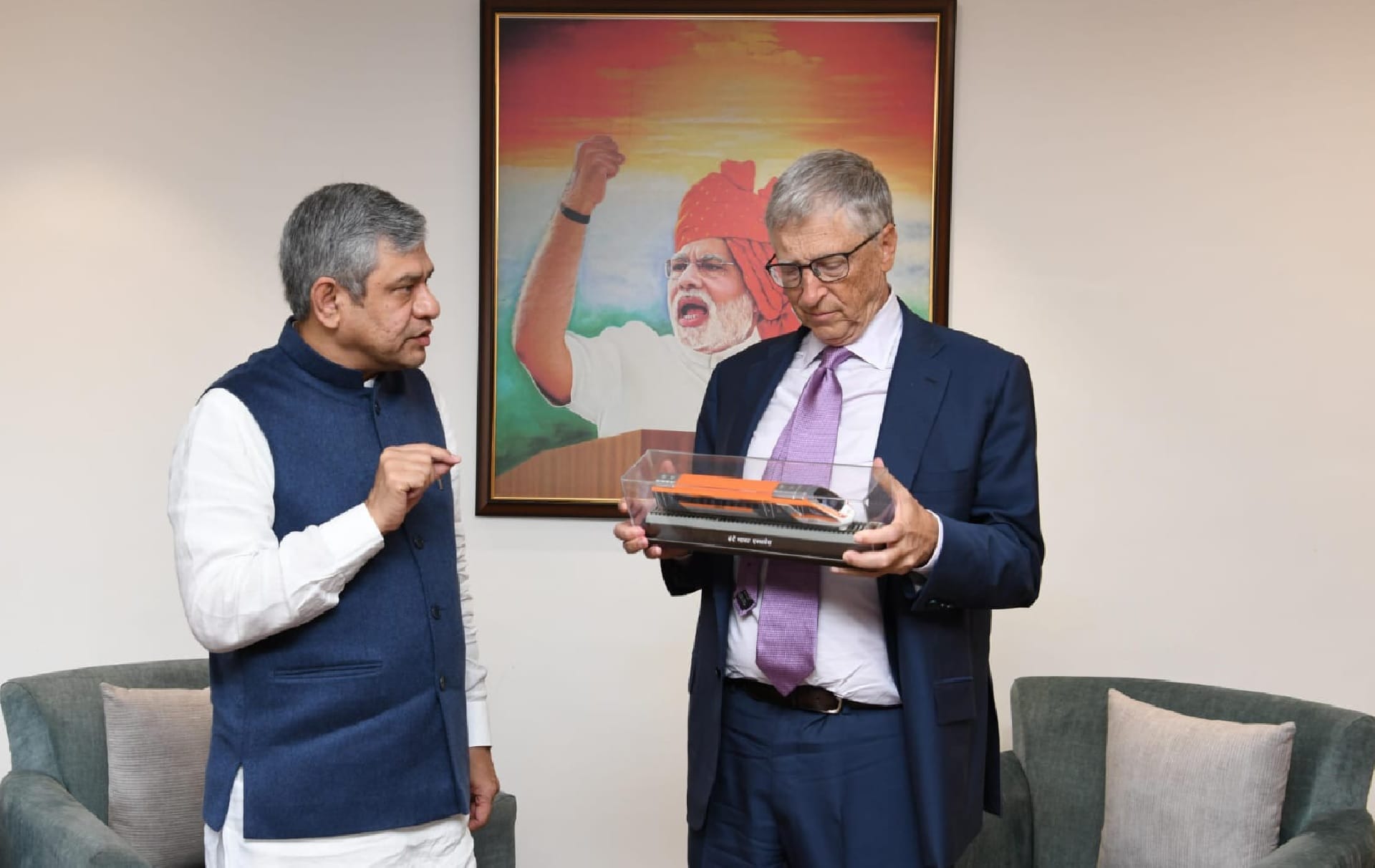 Microsoft co founder Bill Gates meet with Union Minister Ashwini Vaishnaw
