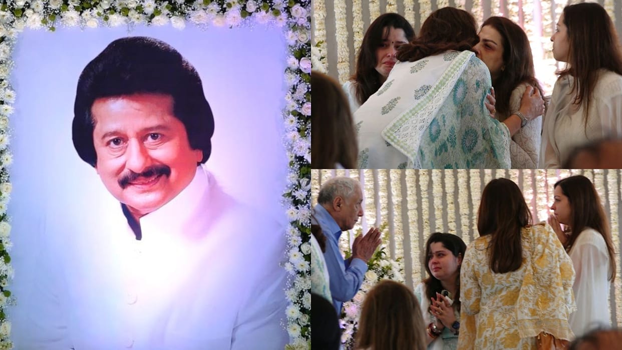 PANKAJ UDHAS PRAYER MEET daughters Nayab and Reva became emotional remembering her father